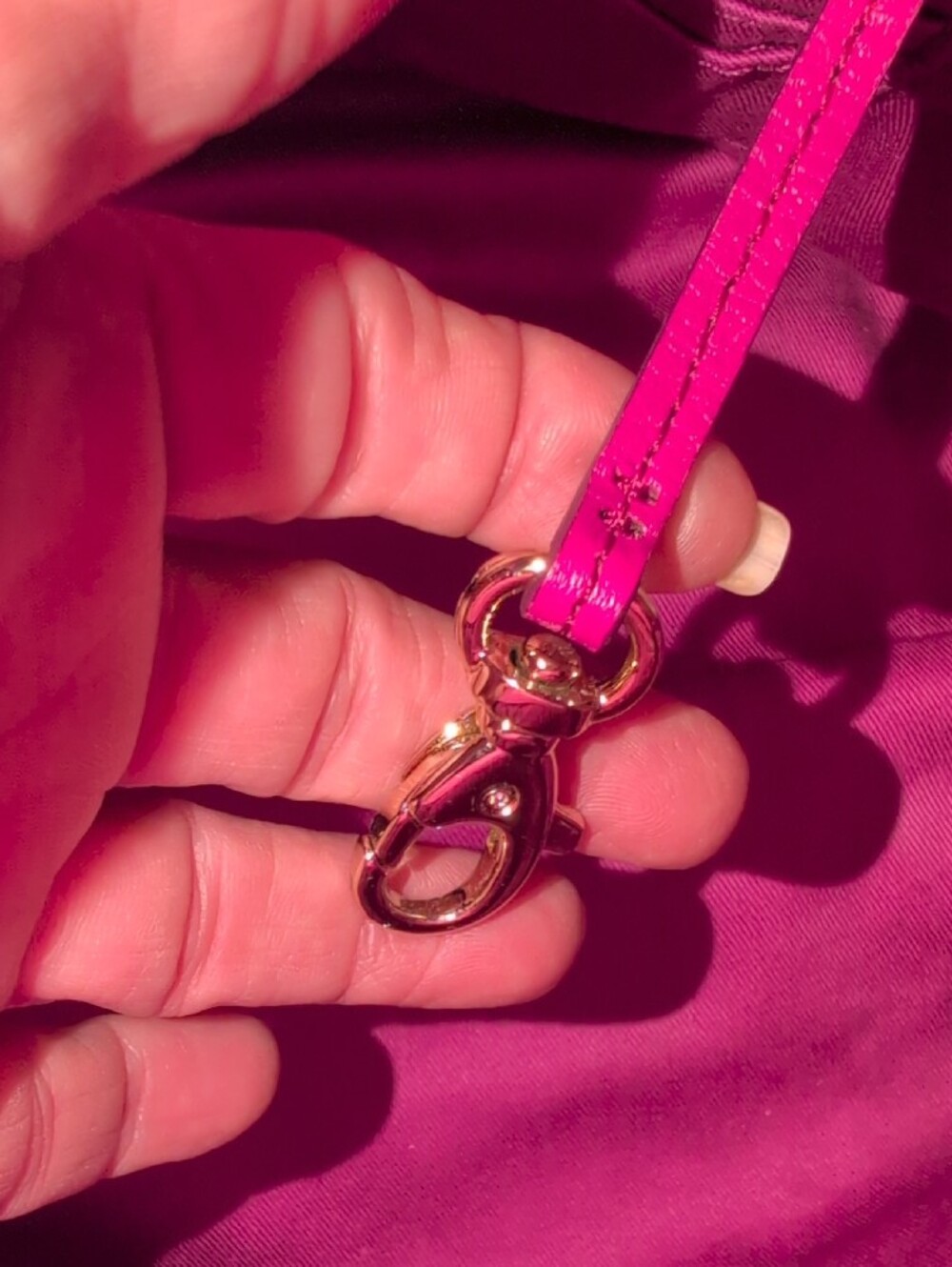 Fossil Hot Pink Leather Sydney Satchel And Crossbody - Picture 13 of 15